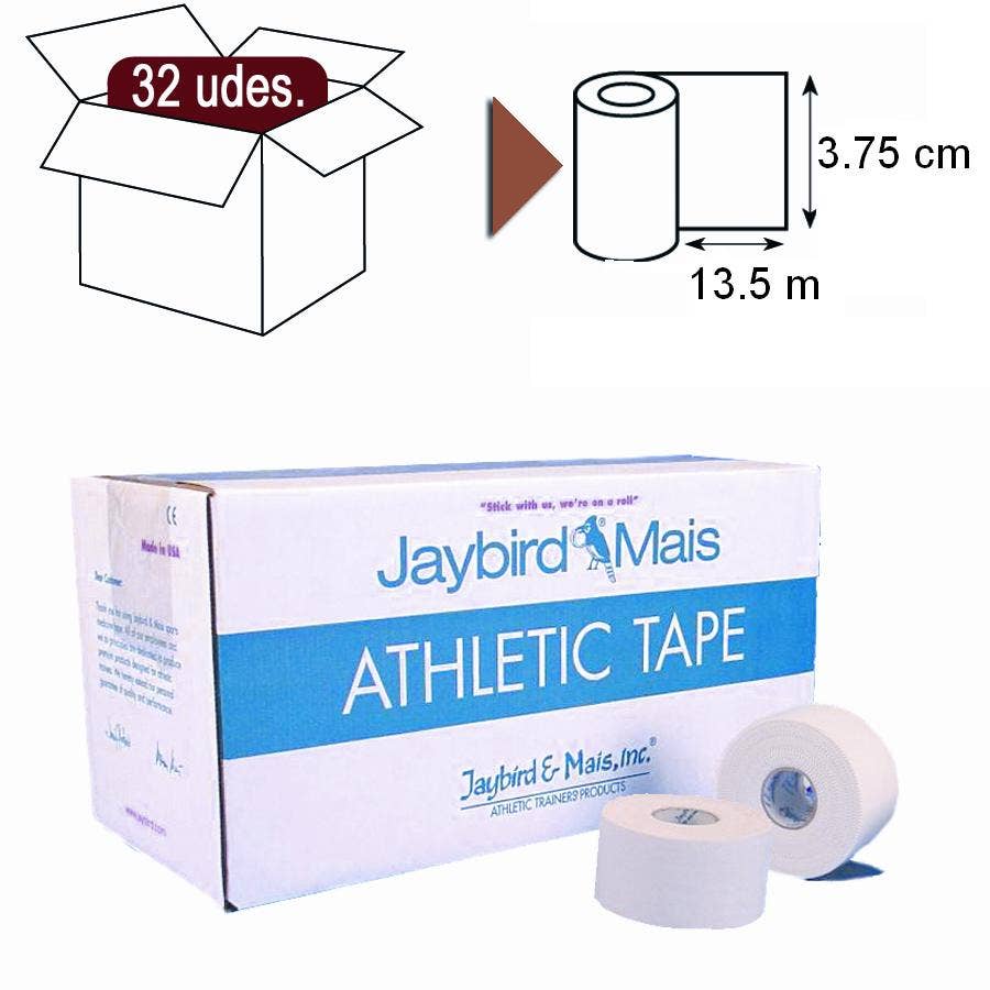 Jaybird One urheiluteippi valkoinen, tukiteippi 3,8 cm ja 5 cm