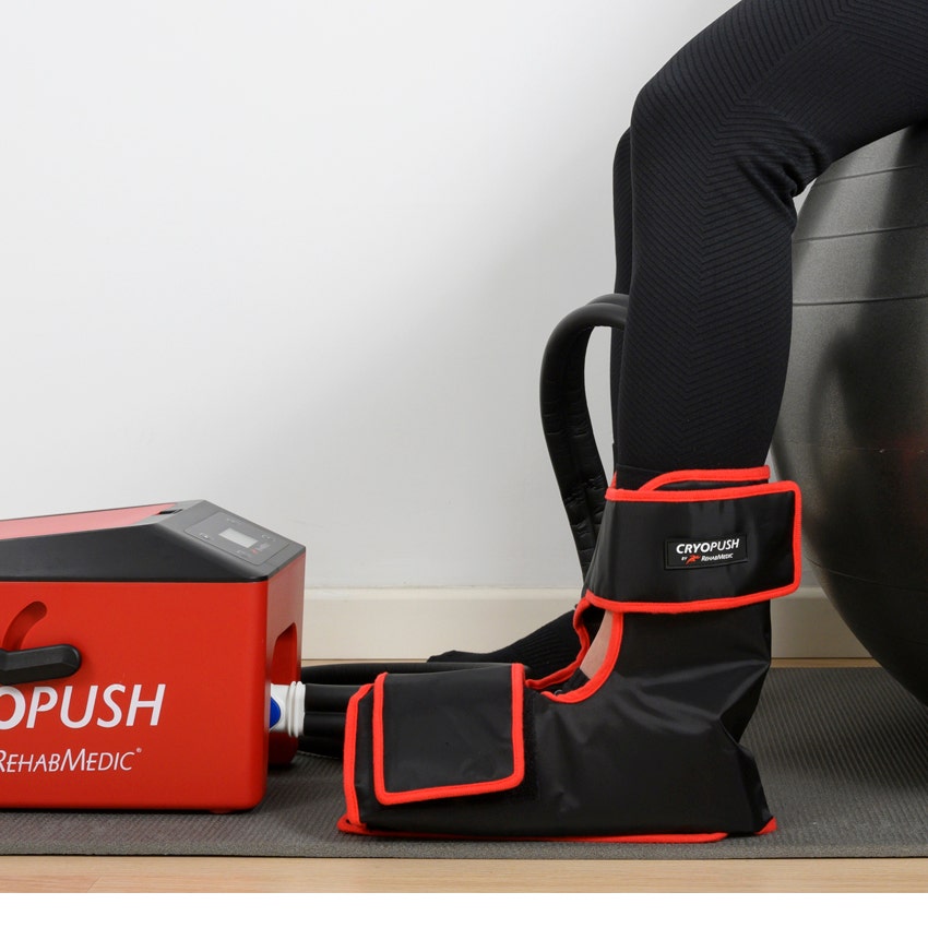 CryoPush-nilkkamansetti, 360° anatominen kompressio-/kylmäkääre