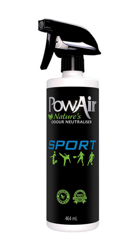 PowAir Sport 464 ml, hajunpoistosuihke huoltolaukkuun